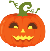 Scary pumpkin with glowing face. Perfect for Halloween decorations png