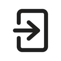Enter Navigation Lineart Icon vector