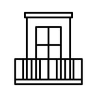 Lineart Icon balcony for property management and housing service branding vector