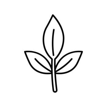 hierba arte lineal icono para Respetuoso del medio ambiente proyectos y web diseño elementos vector