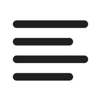 Lineart Icon left alignment. Typographic and Paragraph Tools for UI, Apps, and Web Design. vector