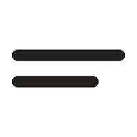 Lineart Icon short text. Typographic and Paragraph Tools for UI, Apps, and Web Design. vector
