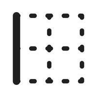 Lineart Icon left border. Typographic and Paragraph Tools for UI, Apps, and Web Design. vector