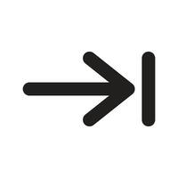 Dead End Navigation Lineart Icon vector