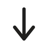 Down Navigation Lineart Icon vector