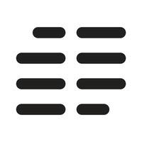 Lineart Icon alignment. Typographic and Paragraph Tools for UI, Apps, and Web Design. vector