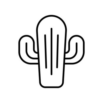 naturaleza cactus arte lineal icono para Respetuoso del medio ambiente proyectos y web diseño elementos vector