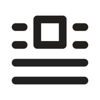Lineart Icon center document layout. Typographic and Paragraph Tools for UI, Apps, and Web Design. vector