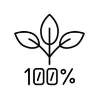 Organic Original Lineart Icon for eco-friendly projects and web design elements vector