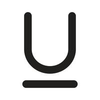 Lineart Icon underline. Typographic and Paragraph Tools for UI, Apps, and Web Design. vector