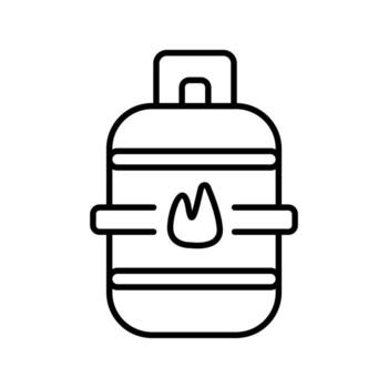 naturaleza gas arte lineal icono para Respetuoso del medio ambiente proyectos y web diseño elementos vector