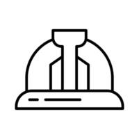 Lineart Icon hard hat for property management and housing service branding vector