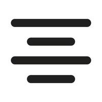 Lineart Icon center alignment. Typographic and Paragraph Tools for UI, Apps, and Web Design. vector