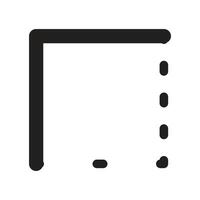 Lineart Icon border style. Typographic and Paragraph Tools for UI, Apps, and Web Design. vector