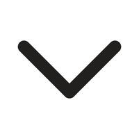 Chevron down Navigation Lineart Icon vector