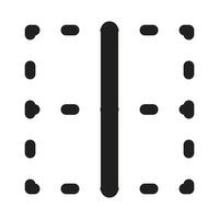 Lineart Icon vertical border. Typographic and Paragraph Tools for UI, Apps, and Web Design. vector