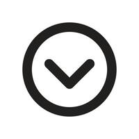 Dropdown Navigation Lineart Icon vector