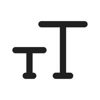 Lineart Icon text size. Typographic and Paragraph Tools for UI, Apps, and Web Design. vector