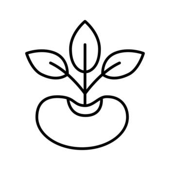 siembra arte lineal icono para Respetuoso del medio ambiente proyectos y web diseño elementos vector