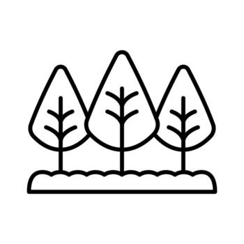 Nature Lineart Icon for eco-friendly projects and web design elements vector