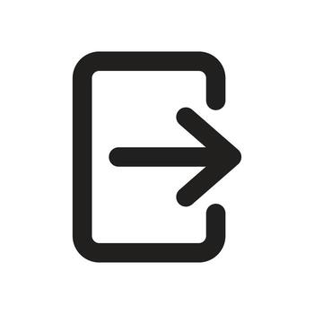 salida navegación arte lineal icono vector