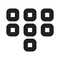 Lineart Icon dialpad. Typographic and Paragraph Tools for UI, Apps, and Web Design. vector