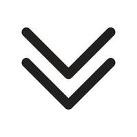 Chevron force down Navigation Lineart Icon vector