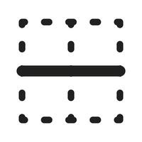 Lineart Icon horizontal border. Typographic and Paragraph Tools for UI, Apps, and Web Design. vector