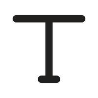 Lineart Icon text. Typographic and Paragraph Tools for UI, Apps, and Web Design. vector