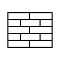 Lineart Icon brick wall for property management and housing service branding vector