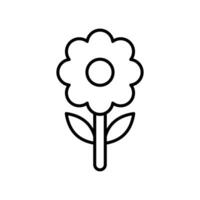 Lineart Icon flower for festive cards invitations and social media vector