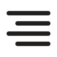 Lineart Icon right alignment. Typographic and Paragraph Tools for UI, Apps, and Web Design. vector