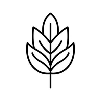 Nature ingredient Lineart Icon for eco-friendly projects and web design elements vector