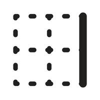 Lineart Icon right border. Typographic and Paragraph Tools for UI, Apps, and Web Design. vector