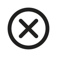 Close Navigation Lineart Icon vector
