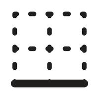 Lineart Icon bottom border. Typographic and Paragraph Tools for UI, Apps, and Web Design. vector