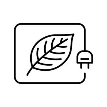 Eco friendly Lineart Icon for eco-friendly projects and web design elements vector