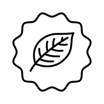Organic batch Lineart Icon for eco-friendly projects and web design elements vector