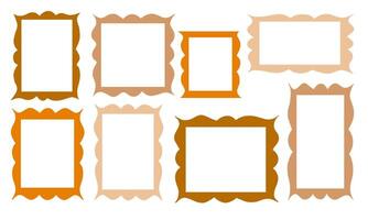 Abstract Freeform Rectangular Frame. A simple abstract freeform rectangular frame with organic curves and smooth edges and more. Perfect for decorative borders branding prints and more vector