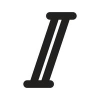 Lineart Icon italic. Typographic and Paragraph Tools for UI, Apps, and Web Design. vector