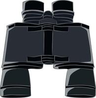 black binoculars, binocular isolated, vector