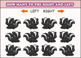 Counting skunks in a fun game vector