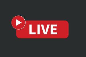 live stream red button design vector