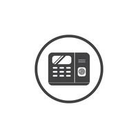 fingerprint scanner machine icon, vector