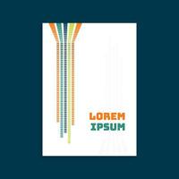 Cover Design with Abstract Dynamic Line Bar Perspective Composition vector