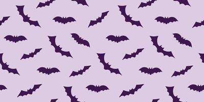 Seamless pattern with bats for Halloween decor vector
