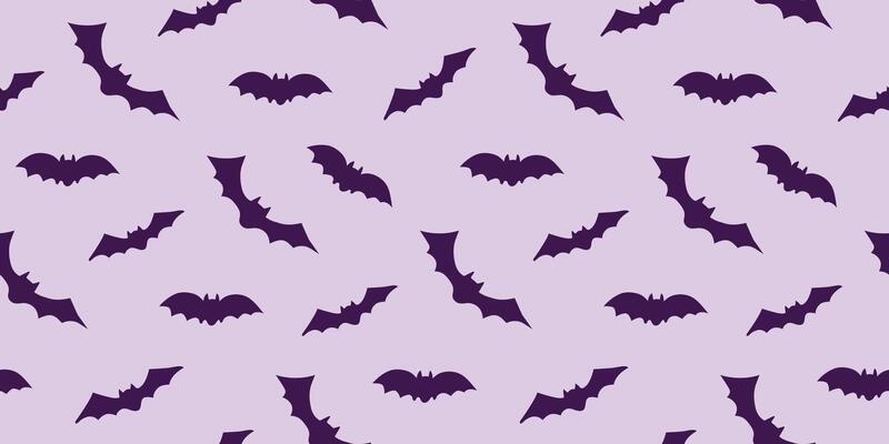 Seamless pattern with bats for Halloween decor