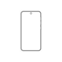 A drawing of a smartphone on a white background vector