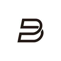 letter db simple linked infinity geometric logo vector