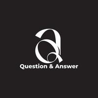 question answer qa ribbon shape decoration symbol vector